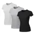 Kit 3 Blusas Feminina Tshirt Algodão Camiseta Baby Look