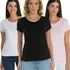 Kit 3 Blusas Feminina Tshirt Algodão Camiseta Baby Look