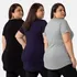 Kit 3 Blusas Femininas Plus Size Tampa Bumbum Mullet 1126