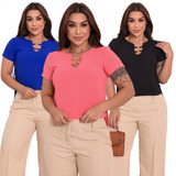 Kit 3 Blusas Femininas