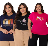 Kit 3 Blusas Moda