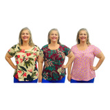Kit 3 Blusas Plus