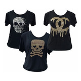 Kit 3 Blusas Pretas