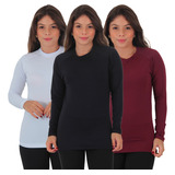 Kit 3 Blusas Segunda Pele Térmica Peluciada Manga Longa