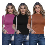 Kit 3 Blusas Trico