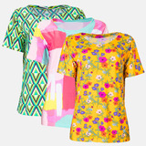 Kit 3 Blusas Tunicas