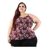 Kit 3 Blusinha Alcinha Regata Senhora Plus Size Feminino Top