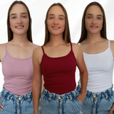 Kit 3 Blusinha Basica
