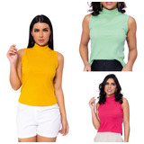Kit 3 Blusinha Basica