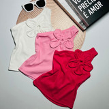 Kit 3 Blusinha Flor