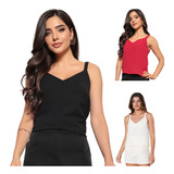 Kit 3 Blusinha Regatas