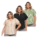 Kit 3 Blusinhas Camiseta