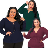 Kit 3 Blusinhas Femininas