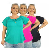 Kit 3 Blusinhas Moda