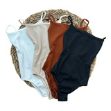 Kit 3 Body Feminino Alça Fina Canelado Alcinha