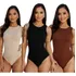 Kit 3 Body Feminino Regata Canelado Premium Moda Blogueira