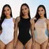 Kit 3 Body Feminino Suplex Forro Duplo Regata Premium