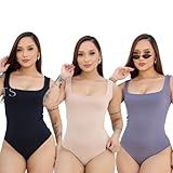 Kit 3 Body Regata Suplex Feminino Decote Quadrado Premium Moda Verão PRETO NUDE E CINZA TAM ÚNICO 36 Ao 42 