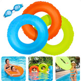 Kit 3 Boia Circular Inflável Neon Piscina Praia Criança 76cm