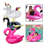 Kit 3 Boias Inflavel Flamingo Unicornio Cisne Grande Piscina