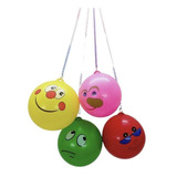Kit 3 Bolas Vinil Com Cordão Molinha Esticador Colorida