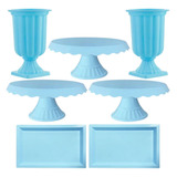 Kit 3 Boleira Slim 2 Vaso Grego 19cm 2 Bandejas 31x19cm