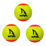 Kit 3 Bolinhas Bola Beach Tennis Stage 2 Profissional Shark