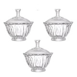Kit 3 Bomboniere De Vidro Balas Doces Ranchi 270ml Atacado