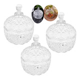 Kit 3 Bomboniere Vidro Atacado Lembrancinha Baleiro Top