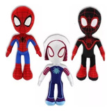 Kit 3 Boneco Pelucia Spiderman Homem Aranha Brinquedo Full