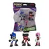 Kit 3 Bonecos Col 6,5cm Sonic, Knuckles Pirata E Rusty Rose