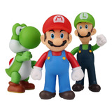 Kit 3 Bonecos Mario