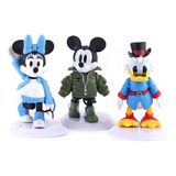 Kit 3 Bonecos Mickey Minnie Tio Patinhas Action Disney 12cm