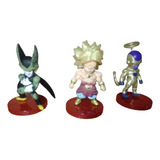 Kit 3 Bonecos Miniaturas Dragon Ball Colecionável Anime Toys