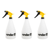 Kit 3 Borrifador Manual 1litro Jardim Limpeza Plantas Vonder