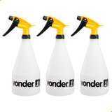 Kit 3 Borrifador Manual 1litro Jardim Limpeza Plantas Vonder