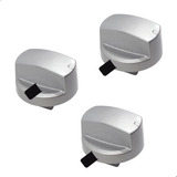 Kit 3 Botão Do Forno Electrolux Oe7mx Oe8mx Inox Original