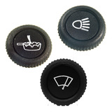 Kit 3 Botoes Painel Fusca Limpador Cinzeiro Farol