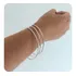 Kit 3 Braceletes Grande Conjunto Pulseira Prata925 Sem Fecho