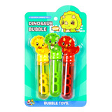 Kit 3 Brinquedos De Fazer Bolhas De Sabão De Dinossauro