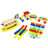 Kit 3 Brinquedos Pedagógico Trenzinho Xilofone