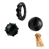 Kit 3 Brinquedos Pet Para Cão Cachorro Médio Porte 75mm