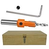Kit 3 Broca Escareadora Rebaixo De Parafuso Em Madeira Com Limitador 3x8
