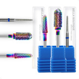 Kit 3 Broca Unha Tungstênio Gel Manicure C Diamantada 718