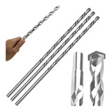 Kit 3 Brocas 30cm Videa Longa Para Concreto 8mm 10mm 12mm