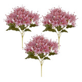 Kit 3 Buquês Lírio Artificial Mini Flores Decoração Enfeite
