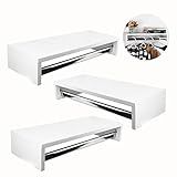 Kit 3 Cabideiros De Parede Arara Prateleira Suspensa E Suporte Cromado Luxo Closet Quarto Lavenderia