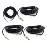 Kit 3 Cabo 25m 1 De 10m P Som Grosso P10 X Fio Solto