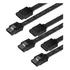 Kit 3 Cabo De Dados Sata 3 6gb/s Com Trava Ssd Hdd Drive Dvd