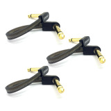 Kit 3 Cabo Pedal Ebs Hp10 Flat Patch Bk Gold 10cm High Perf